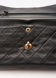 Chanel Classic Double Flap Bag Small Black Lambskin Leather