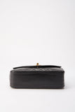 Vintage Chanel Black Single Flap with 24k gold plated hardware