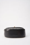 Vintage Chanel Black Half Moon Single Flap with 24k gold plated hardware