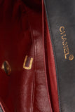 Vintage Chanel Black Half Moon Single Flap with 24k gold plated hardware