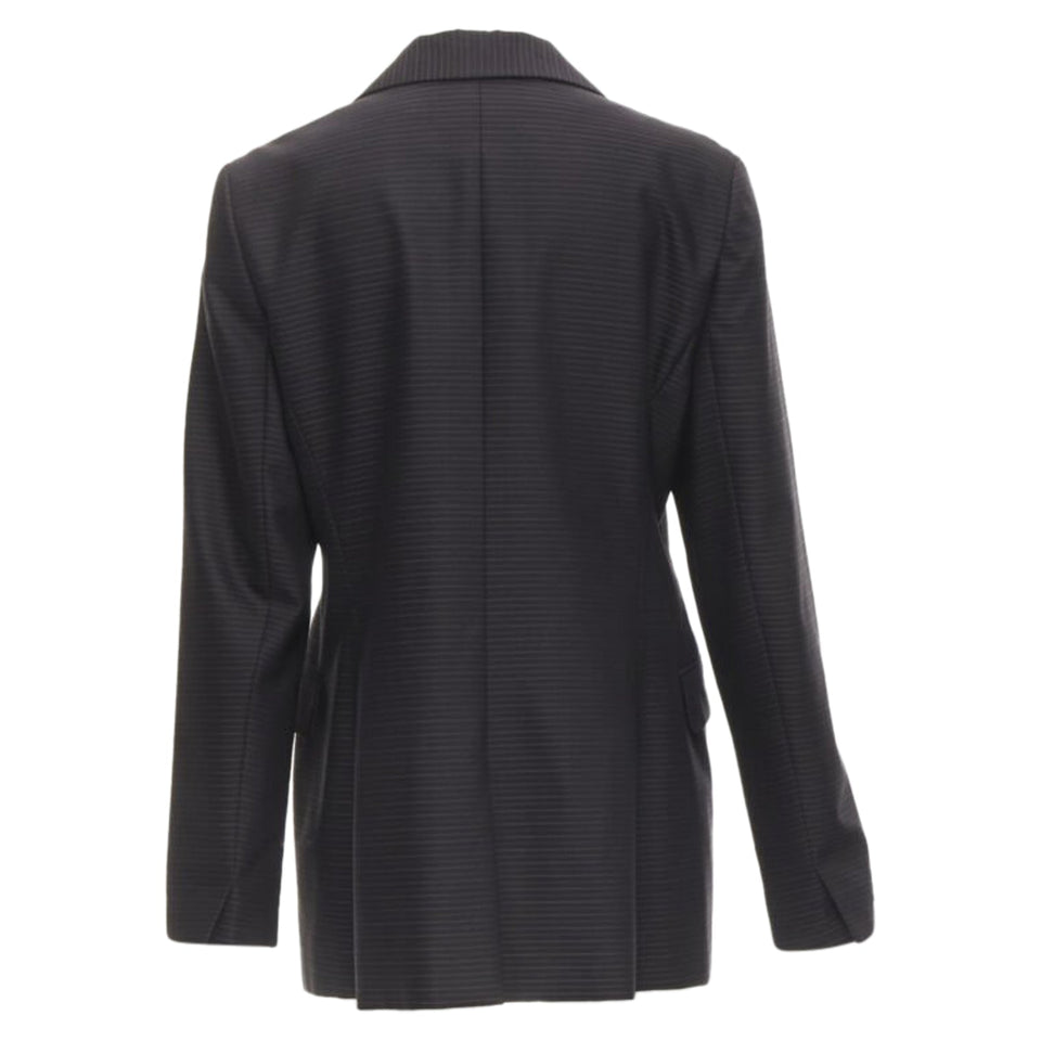 Christian Dior wool silk horizontal pinstripe blazer jacket