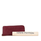 Purple Louis Vuitton Monogram Empreinte Clemence Zippy Wallet