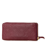 Purple Louis Vuitton Monogram Empreinte Clemence Zippy Wallet