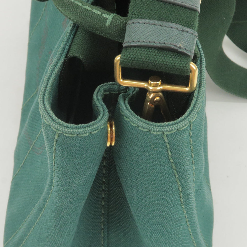 Prada Canapa Mini Canvas 2Way Bag Shoulder Bag Green B2439G