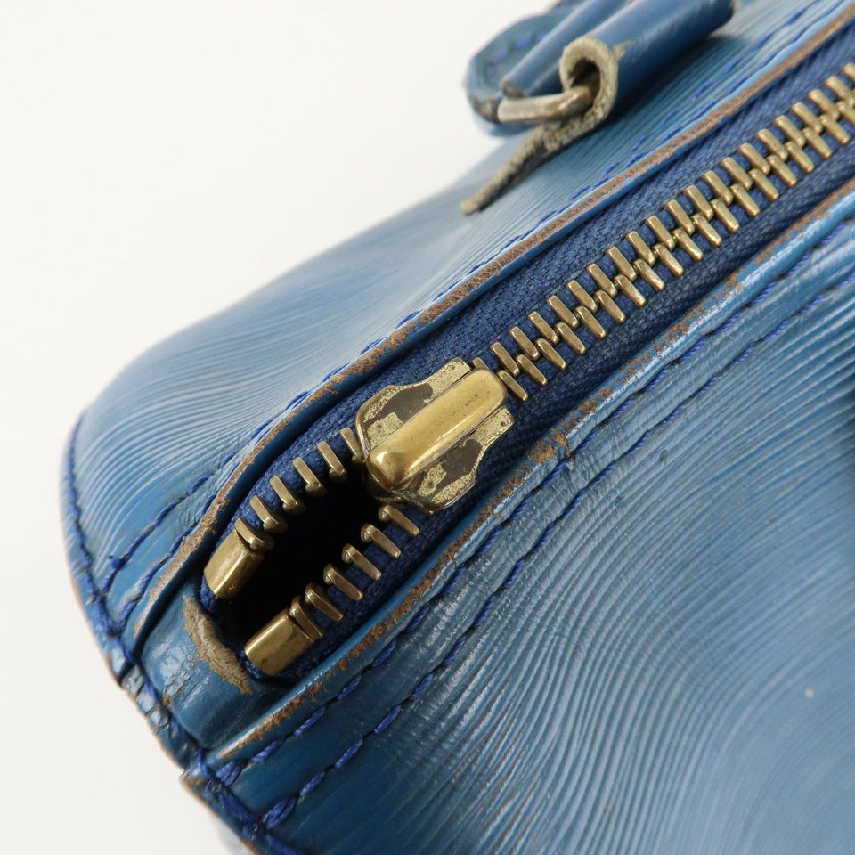 Louis Vuitton Epi Speedy 25 Hand Boston Bag Blue M43015