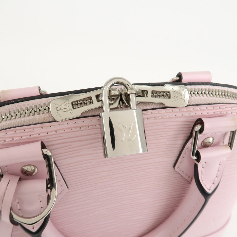 Louis Vuitton Epi Alma BB Hand Bag Rose Ballerine M41323
