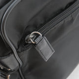 Prada Nylon Leather Shoulder Bag Crossbody Bag NERO Black