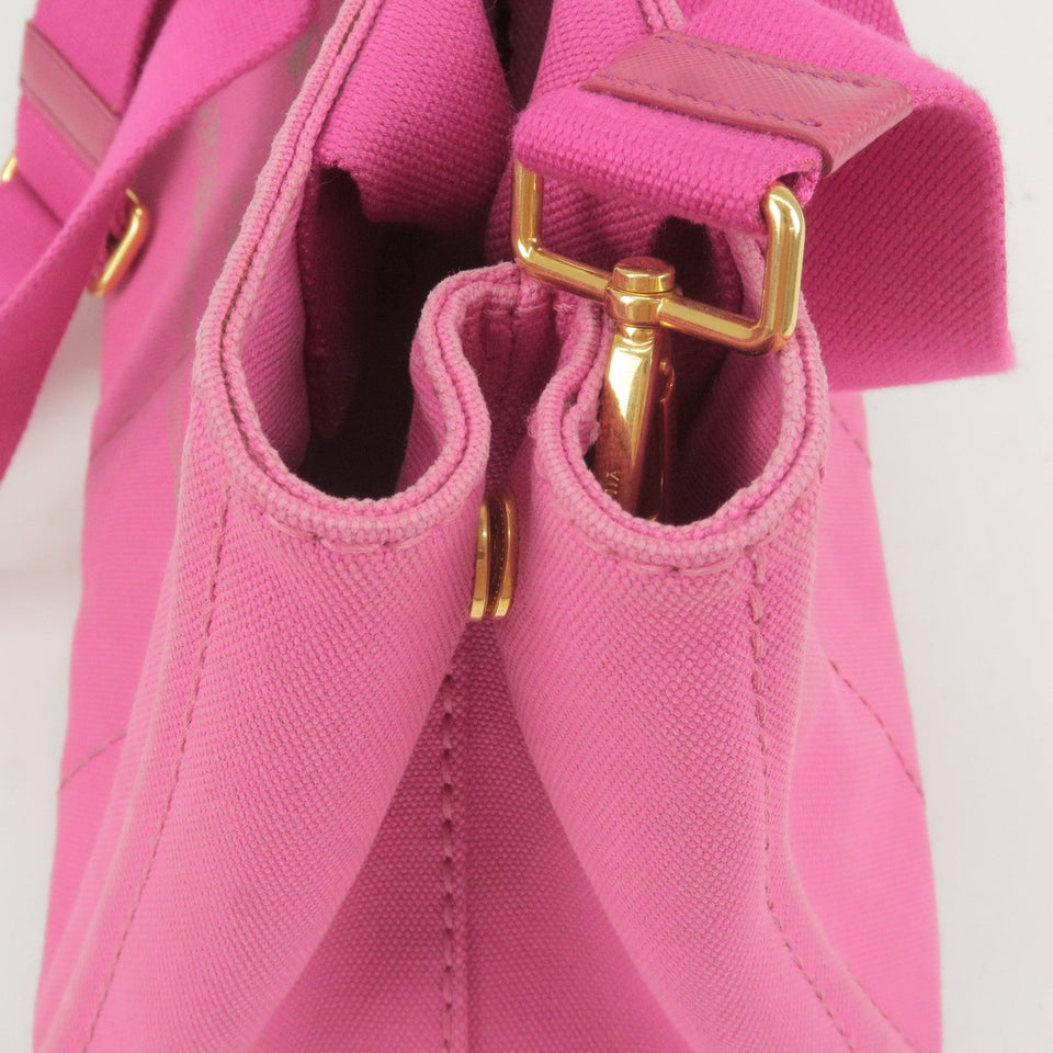 Prada Canapa Mini Canvas 2Way Bag Shoulder Bag Pink B2439G