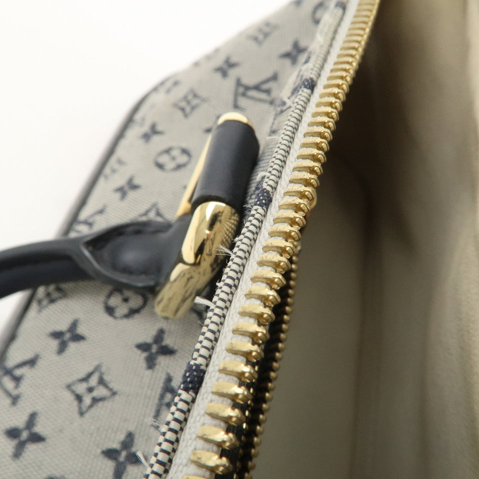 Louis Vuitton Monogram Mini Alma Long Hand Bag Blue M92205
