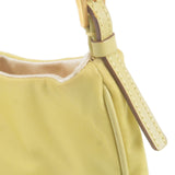 Prada Logo Nylon Leather Chain Shoulder Bag Yellow BR0104