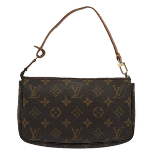 Louis Vuitton Pochette Accessoire  Canvas Clutch Bag