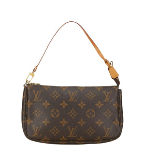 Louis Vuitton Pochette Accessoire  Canvas Clutch Bag
