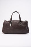 Chanel Brown Chocolate Bar Boston Bag with Silver Hardware
