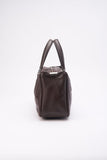 Chanel Brown Chocolate Bar Boston Bag with Silver Hardware