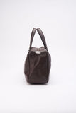 Chanel Brown Chocolate Bar Boston Bag with Silver Hardware