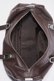 Chanel Brown Chocolate Bar Boston Bag with Silver Hardware