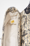 Chanel Printed Canvas Flap Bag with Black Leather Trim