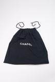 Chanel Printed Canvas Flap Bag with Black Leather Trim