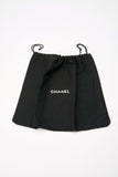 Chanel Black Textured Coated Nylon Single Flap Bag - Black