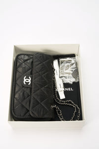 Chanel Black Textured Coated Nylon Single Flap Bag - Black
