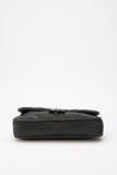 Chanel Black Textured Coated Nylon Single Flap Bag - Black