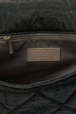Chanel Black Textured Coated Nylon Single Flap Bag - Black