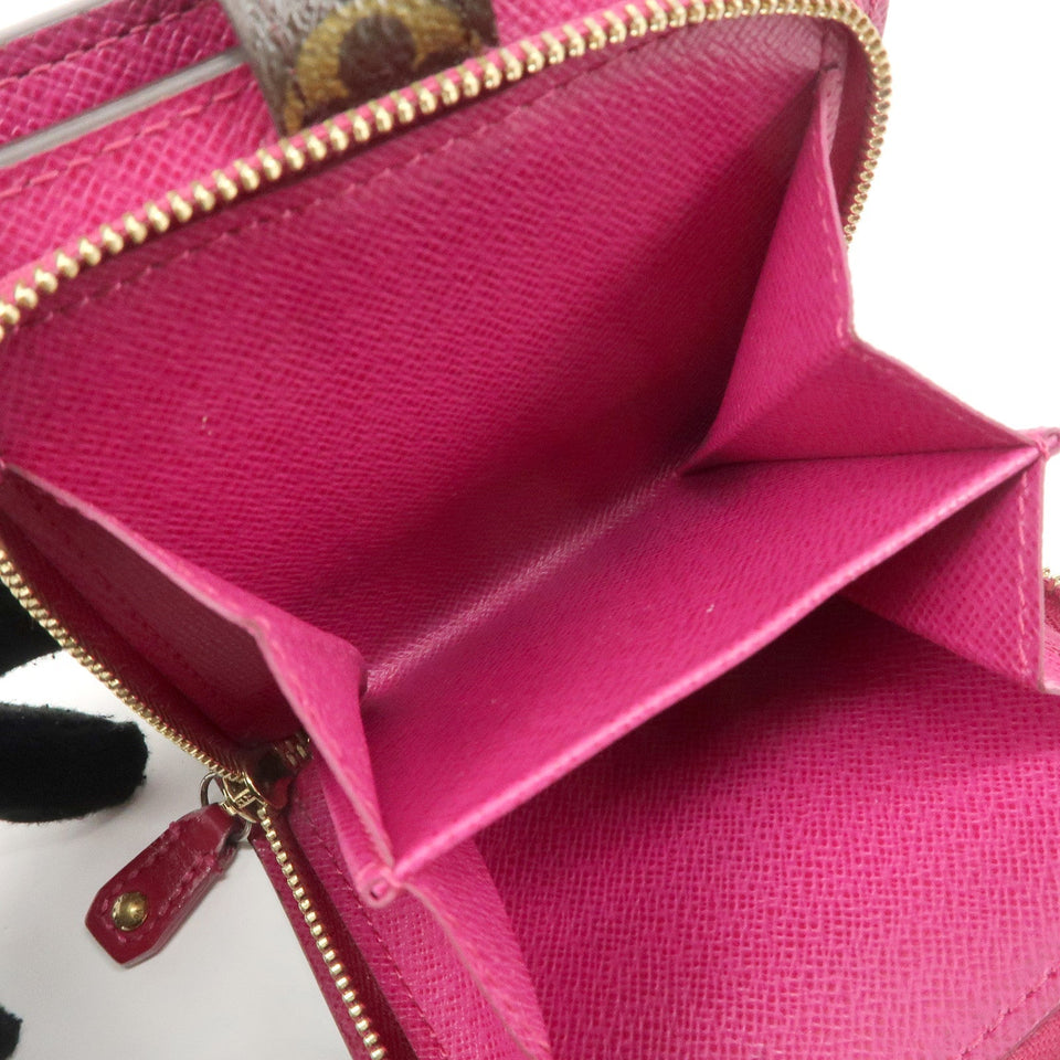 Louis Vuitton Monogram Perfor Compact Zip Wallet Fuchsia M95188