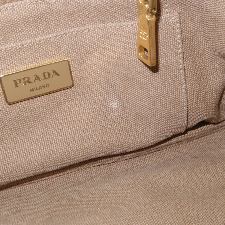 Prada Canapa Mini Canvas 2Way Bag Shoulder Bag Brown B2439G