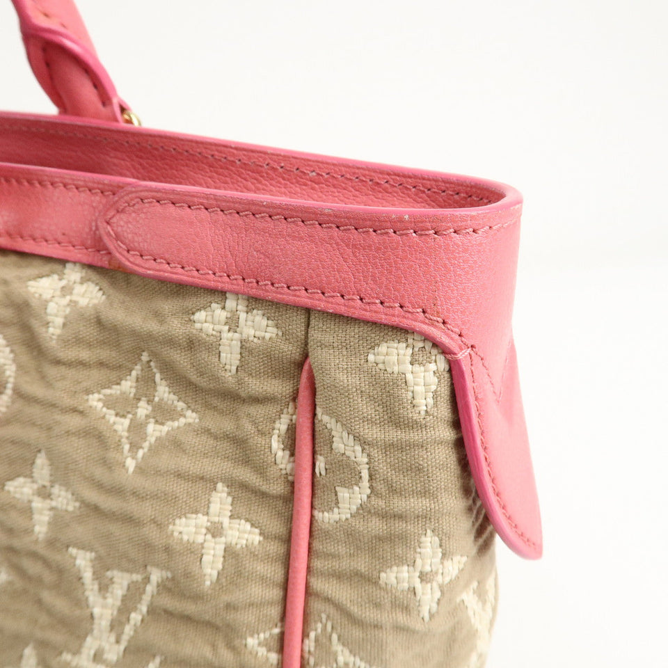 Louis Vuitton Monogram Sabia Cabas Hand Bag MM Rose M93496