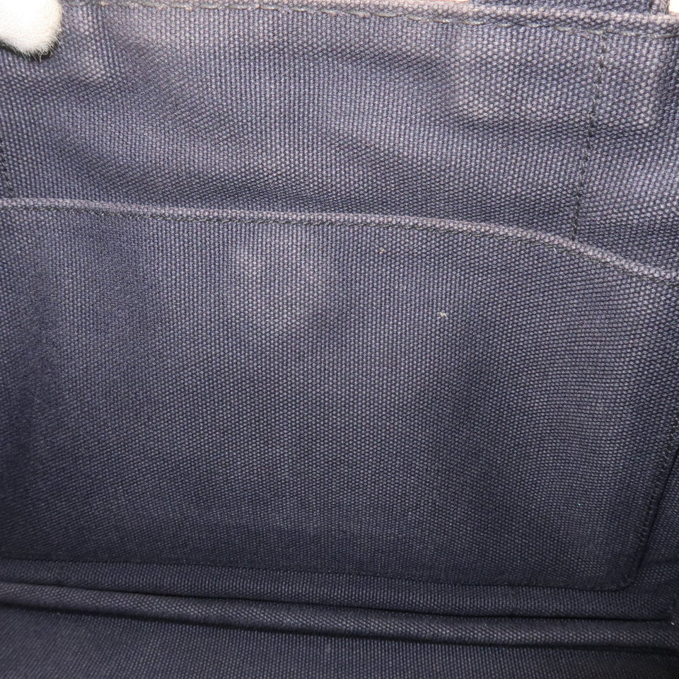 Prada Canapa Mini Canvas 2Way Tote Bag Hand Bag Navy 1BG439