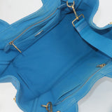 Prada Canapa Canvas 2Way Hand Bag Tote Bag Blue 1BG642