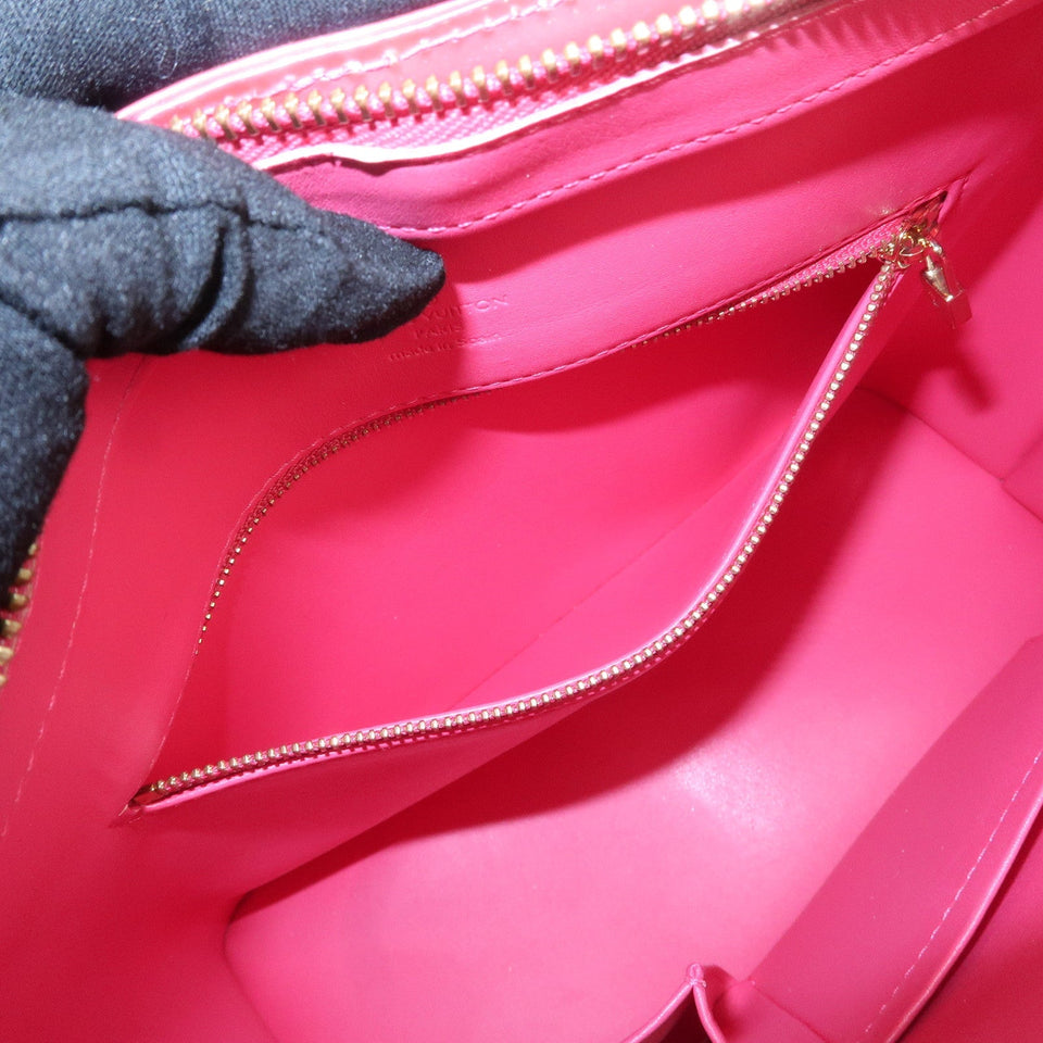 Louis Vuitton Monogram Vernis Houston Tote Bag Fuchsia Pink M91219