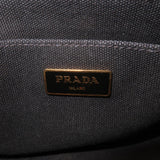 Prada Canapa Mini Canvas Tote Bag Hand Bag Black