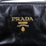 Prada Leather 2WAY Bag Shoulder Bag Hand Bag Black BN2151