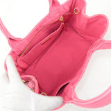 Prada Canapa Mini Canvas 2Way Tote Bag Pink 1BG439