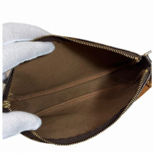 Louis Vuitton Pochette Accessoire  Canvas Clutch Bag