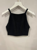 Prada Black Wool and Cashmere Crop Top Size IT 38 (UK 6)
