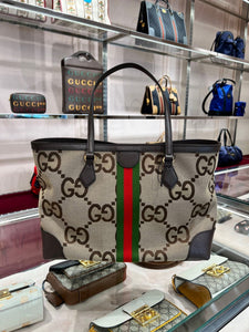 PreOrder Gucci jumbo GG canvas tote
