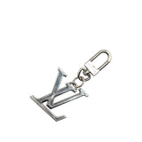 Silver Louis Vuitton Brass LV Initials Key Holder