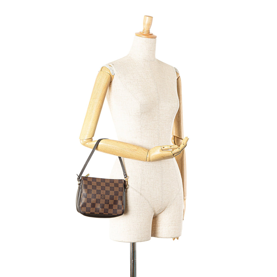 Brown Louis Vuitton Damier Ebene Trousse Pochette Handbag