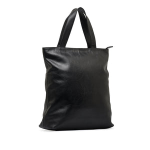 Black Chanel CC Embossed Leather Tote