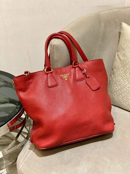 Prada Red Vitello Daino Bag