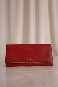 Prada Red Long Wallet