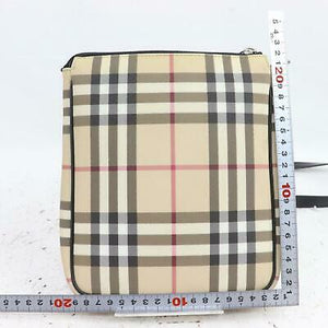Burberry London Shoulder Bag Beige PVC
