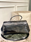 Prada Black Spazzolato Frame Bag