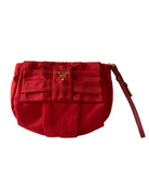 Prada Red Nylon Small Clutch