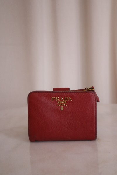 Prada Red Small Wallet