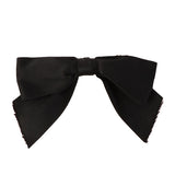 CHANEL Satin Ribbon Hair Clip Black