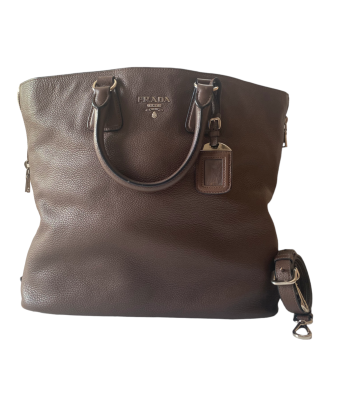 Prada Brown Vitello Daino Shoulder Bag