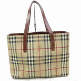 Burberry Hand Bag Beige PVC